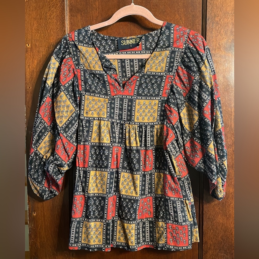 Boho Top with Billowy Sleeves